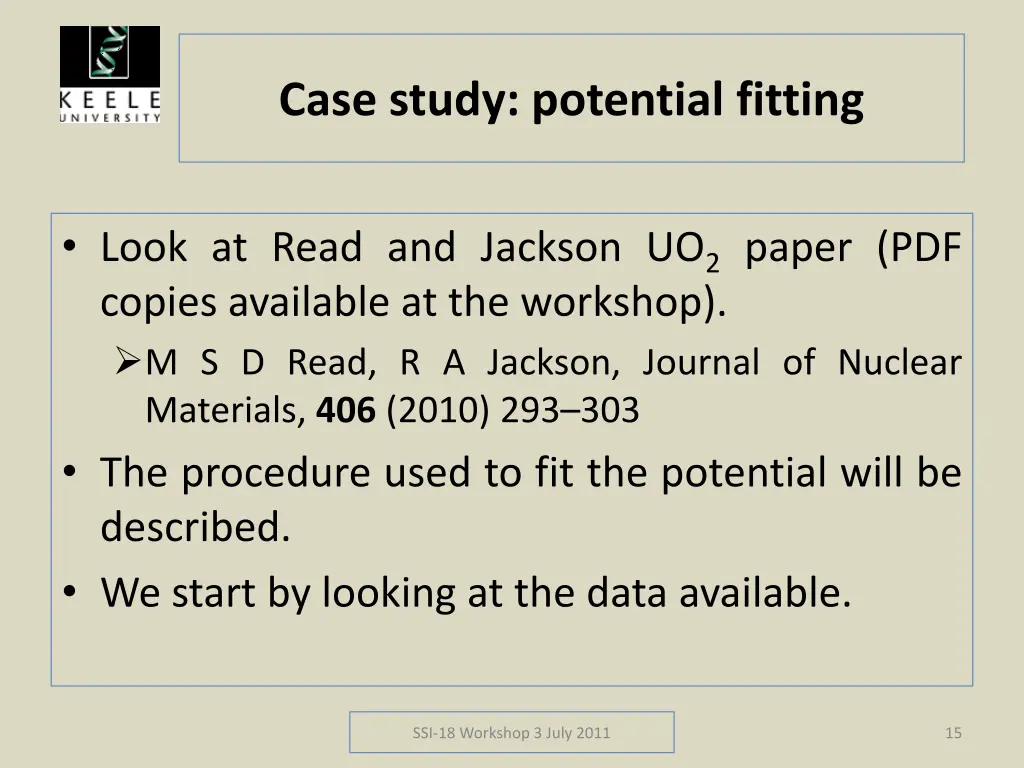case study potential fitting
