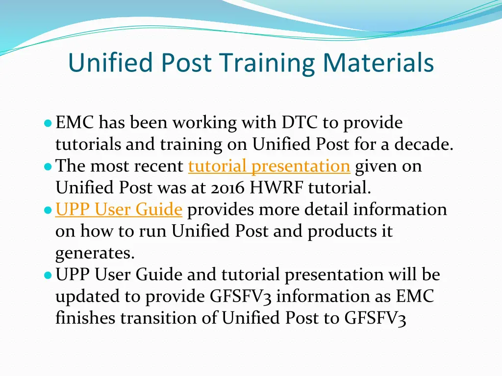unified post training materials