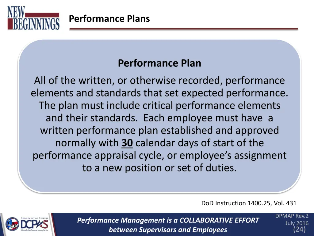 performance plans