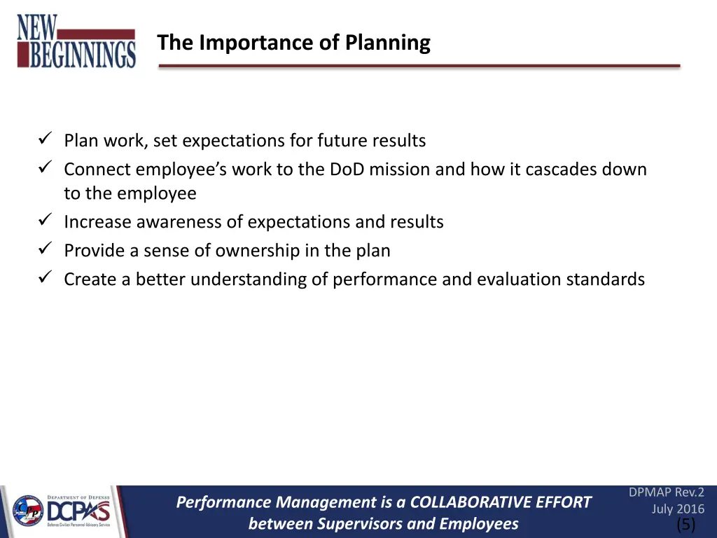 the importance of planning