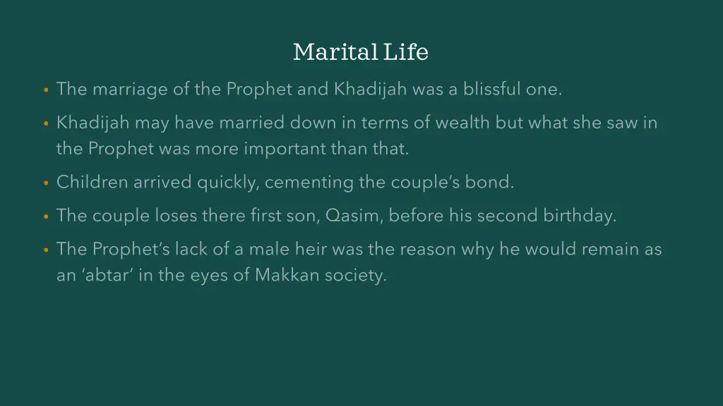 marital life