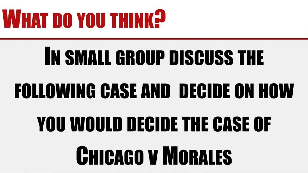 w hat do you think i n small group discuss the