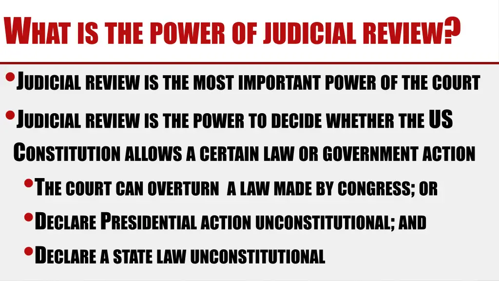 w hat is the power of judicial review j udicial