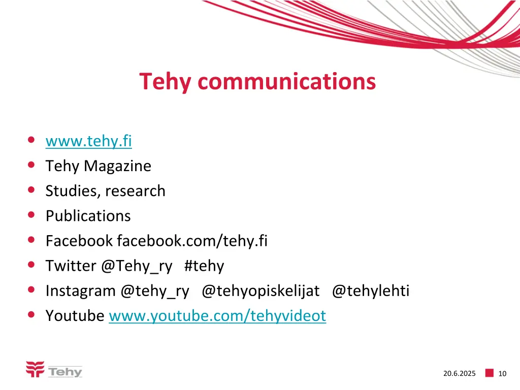 tehy communications