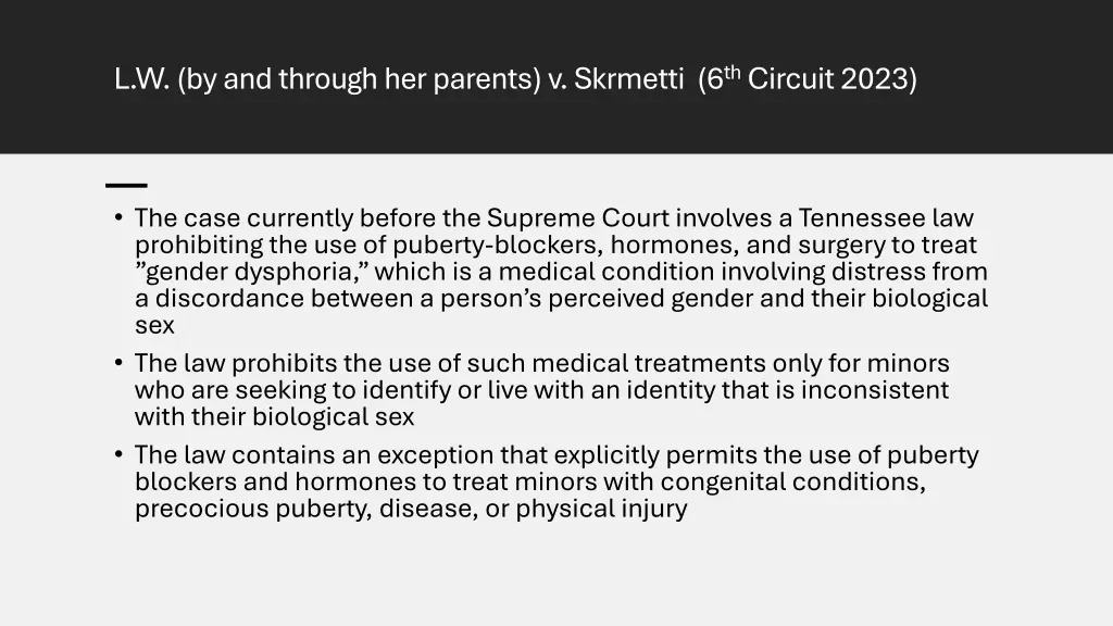 l w by and through her parents v skrmetti