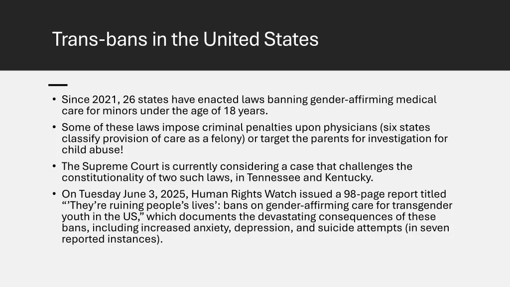 trans bans in the united states
