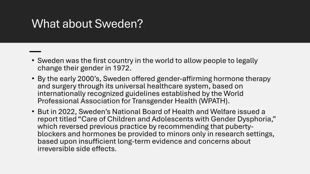 what about sweden