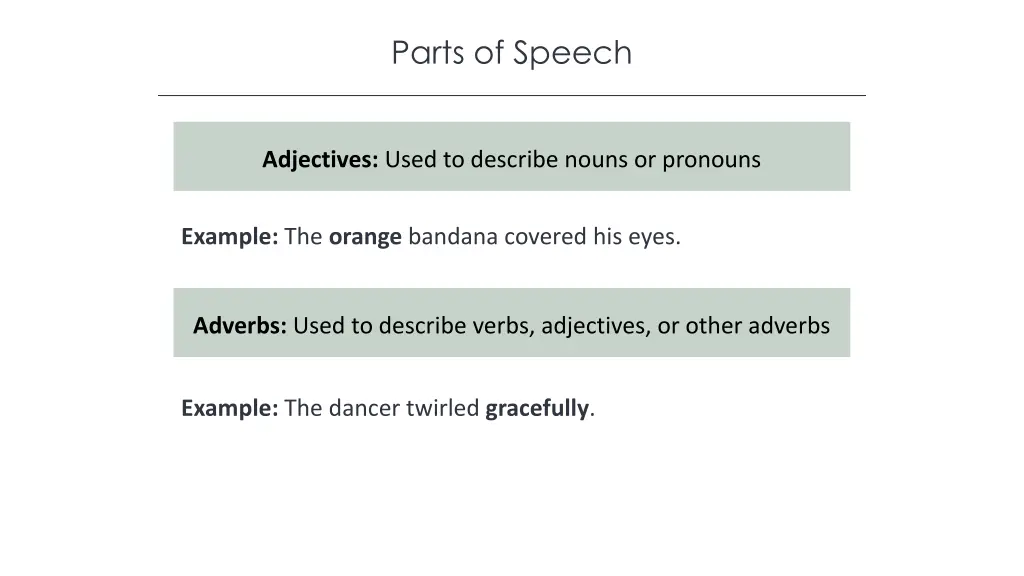 parts of speech 5