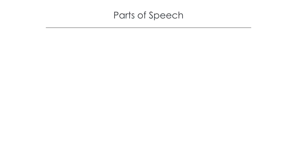 parts of speech