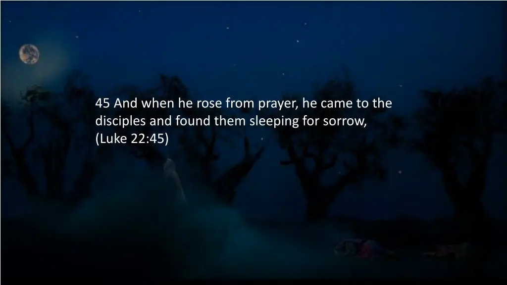 45 and when he rose from prayer he came