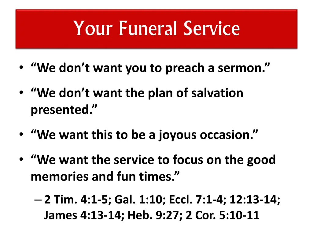 your funeral service 2