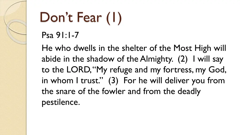 don t fear 1
