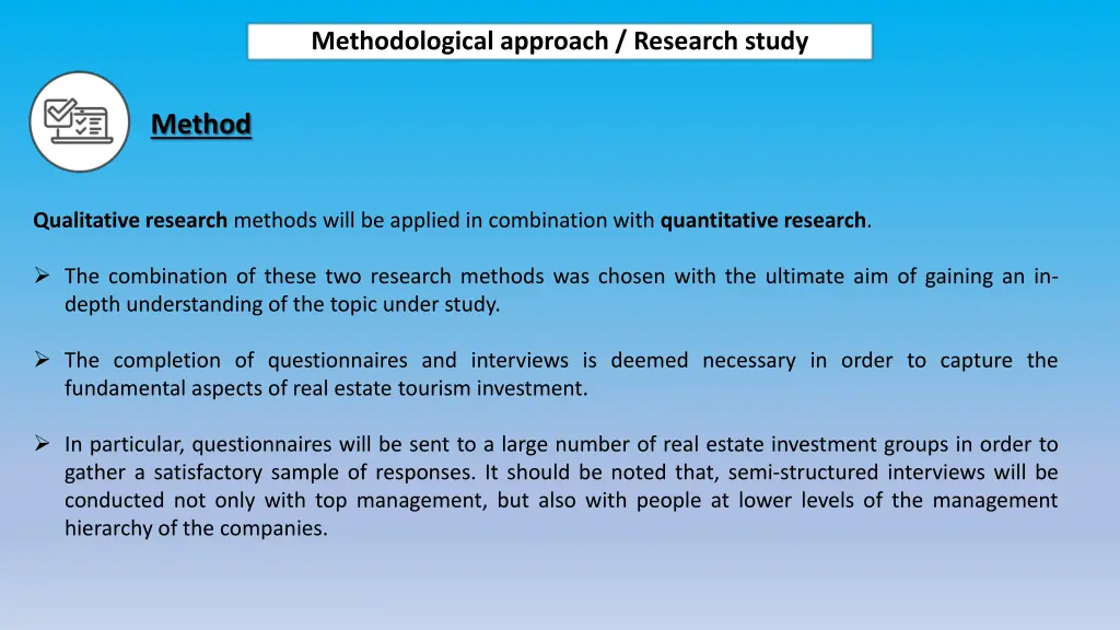 methodological approach research study 1