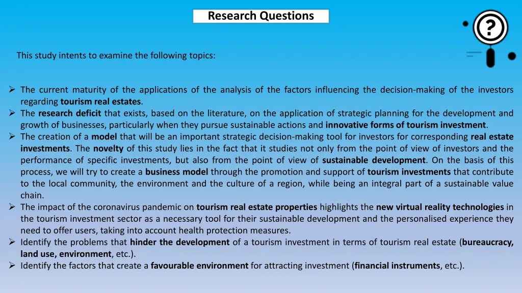 research questions