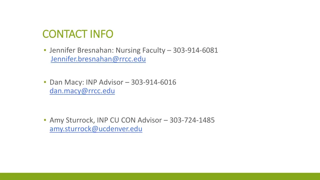 contact info contact info