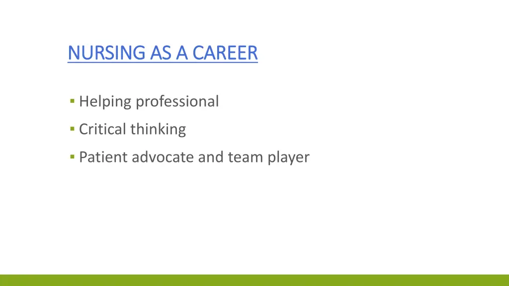 nursing as a career nursing as a career