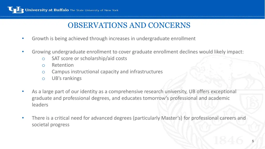 observations and concerns