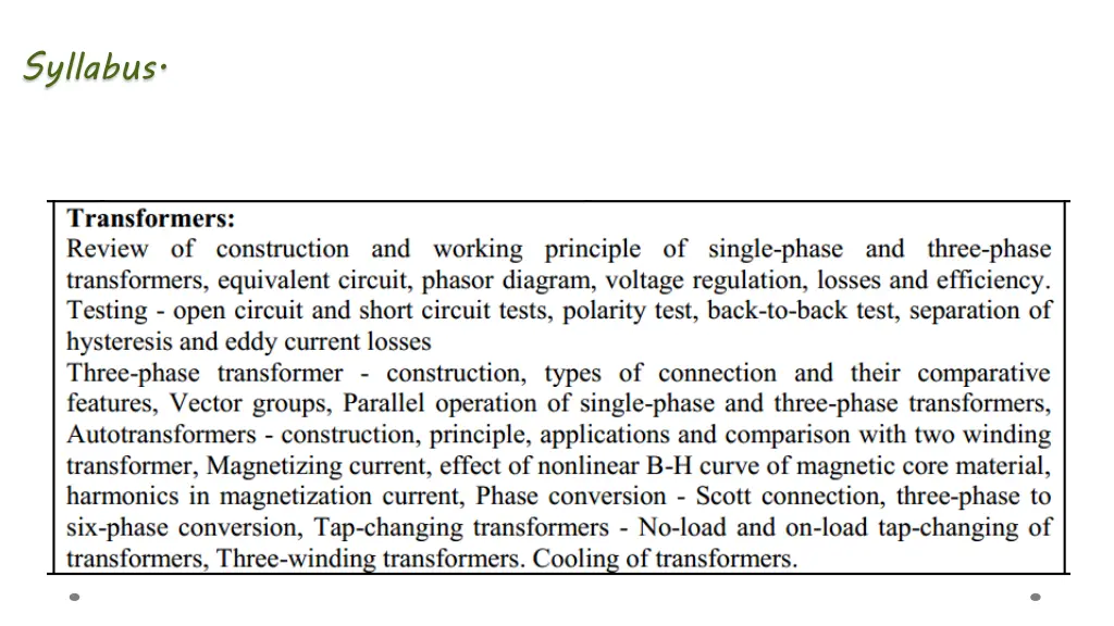 syllabus