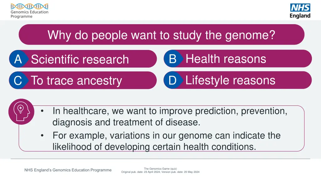 genomics education programme logo 21