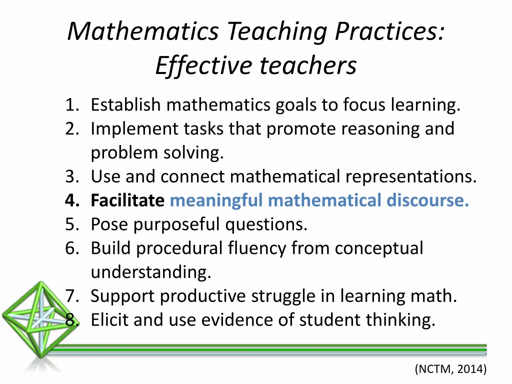 mathematics teaching practices effective teachers