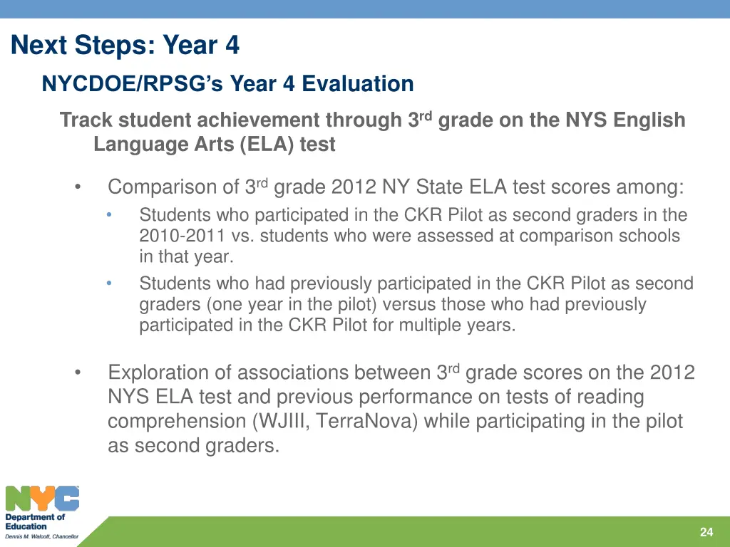 next steps year 4