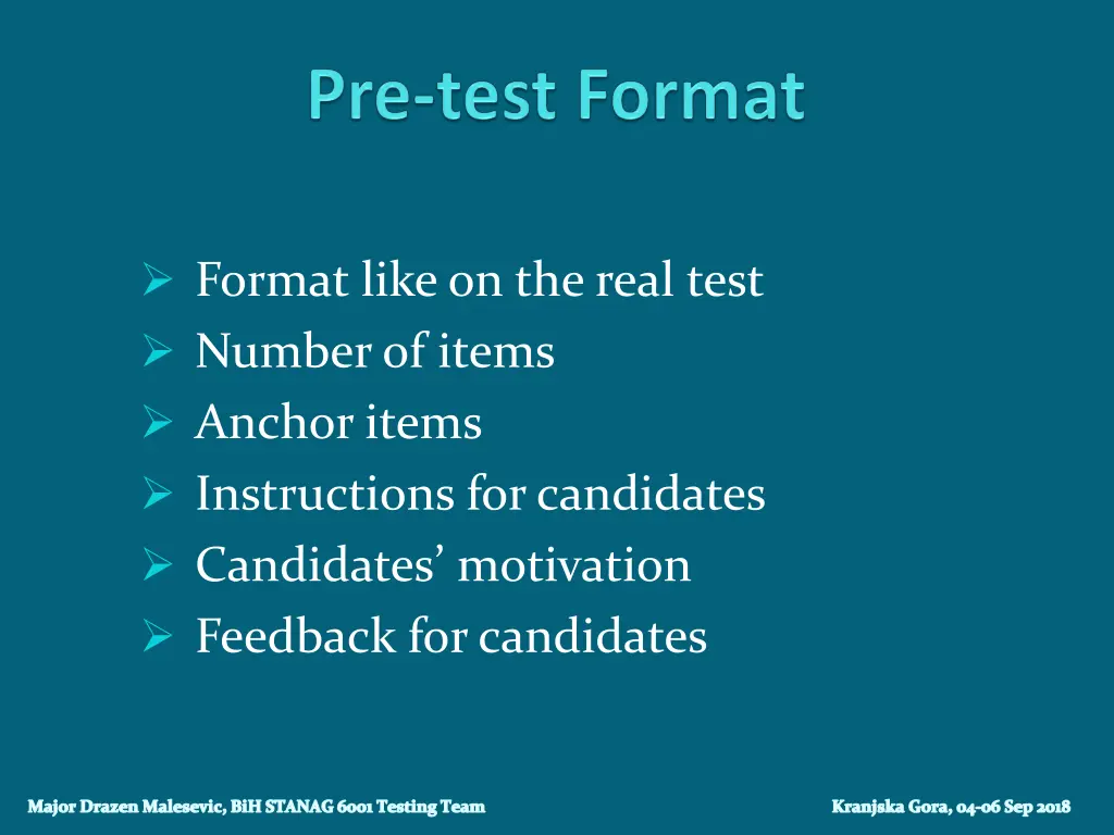 format like on the real test number of items