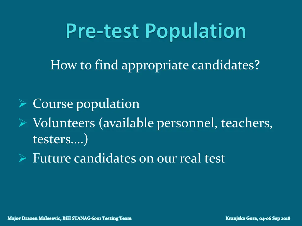 how to find appropriate candidates