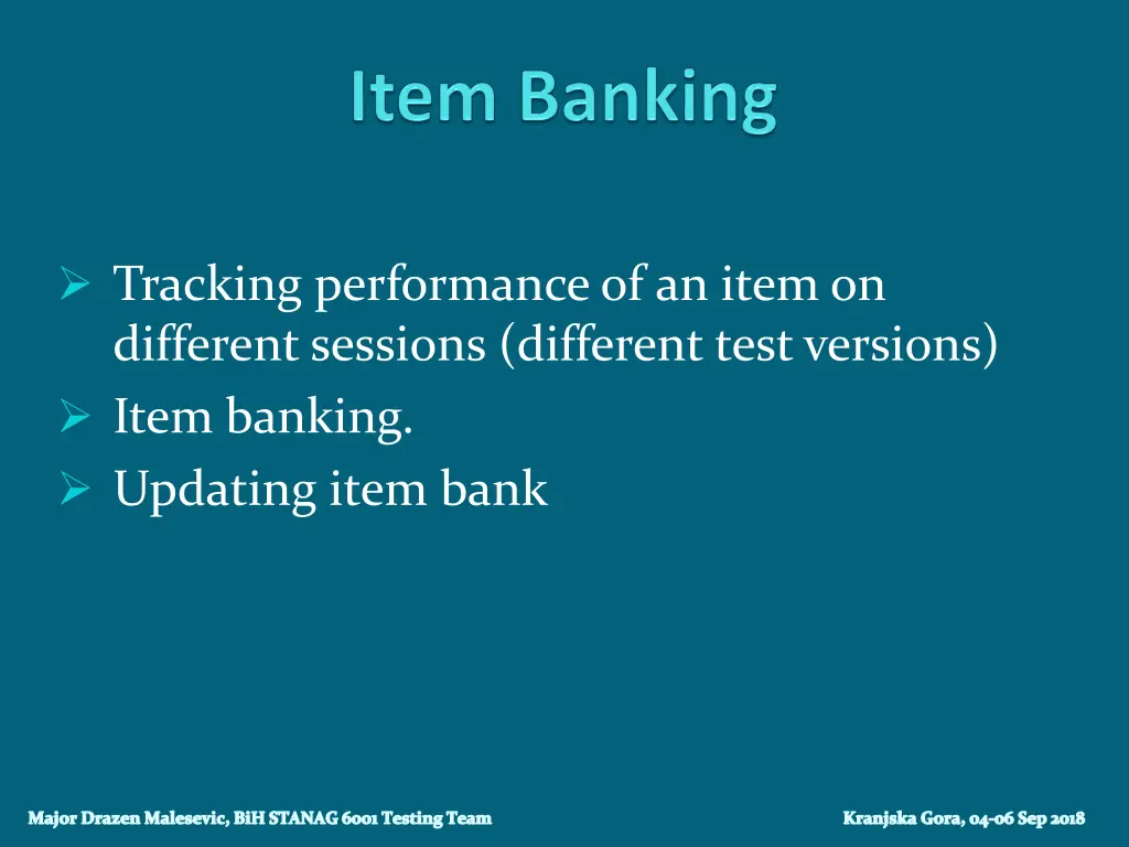 tracking performance of an item on different