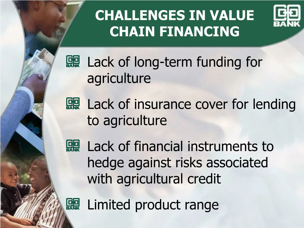 challenges in value chain financing