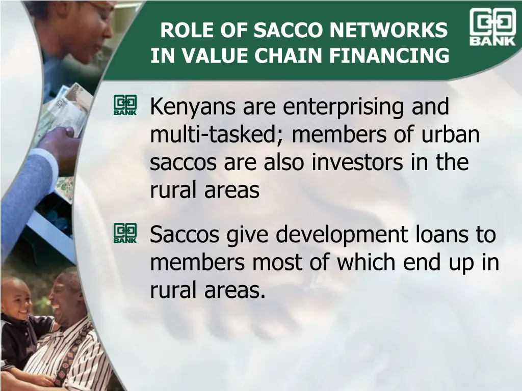 role of sacco networks in value chain financing 5