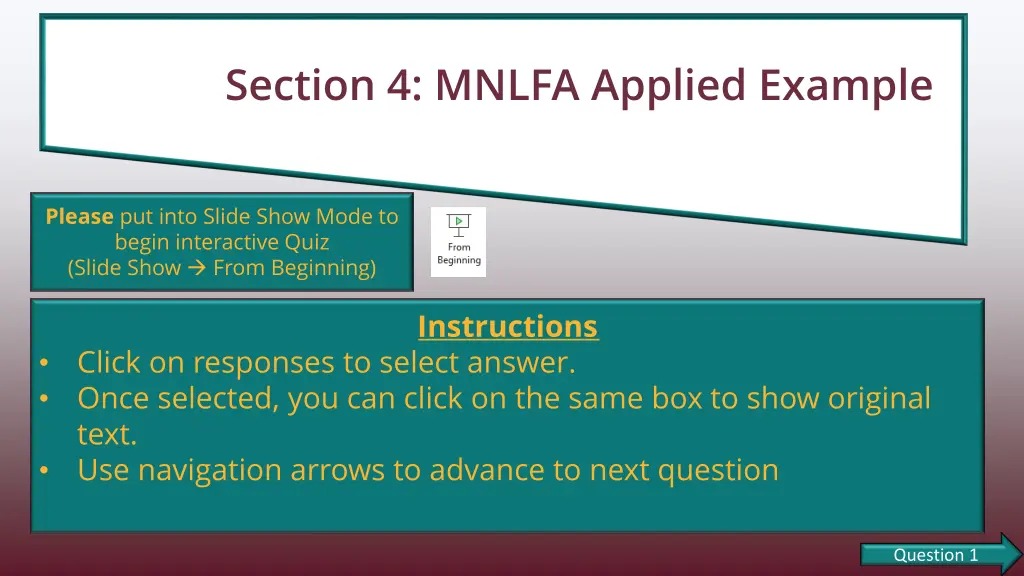 section 4 mnlfa applied example