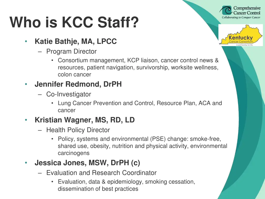 who is kcc staff