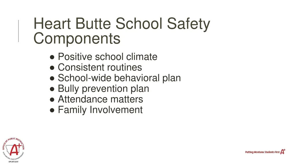 heart butte school safety components positive