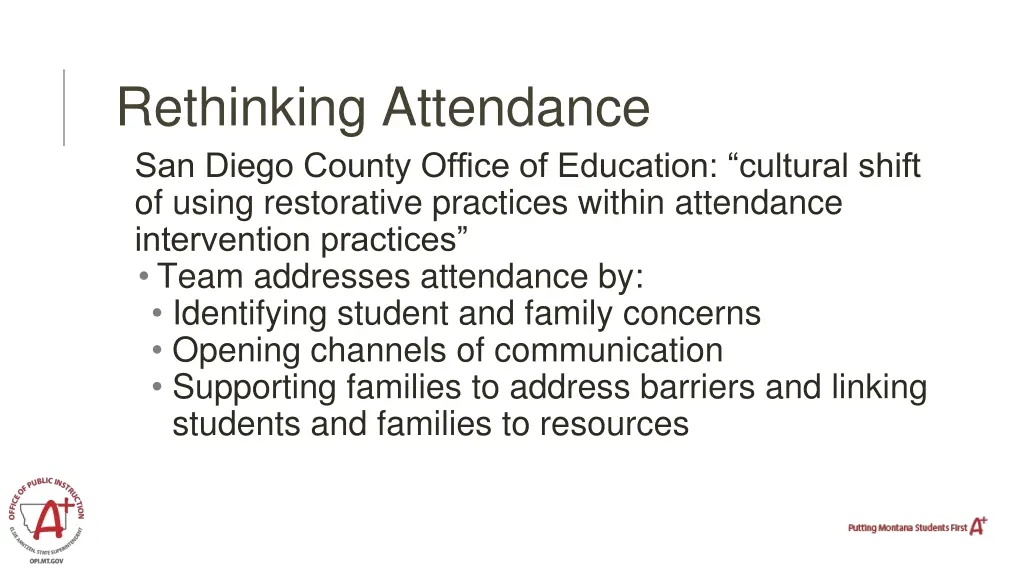 rethinking attendance san diego county office