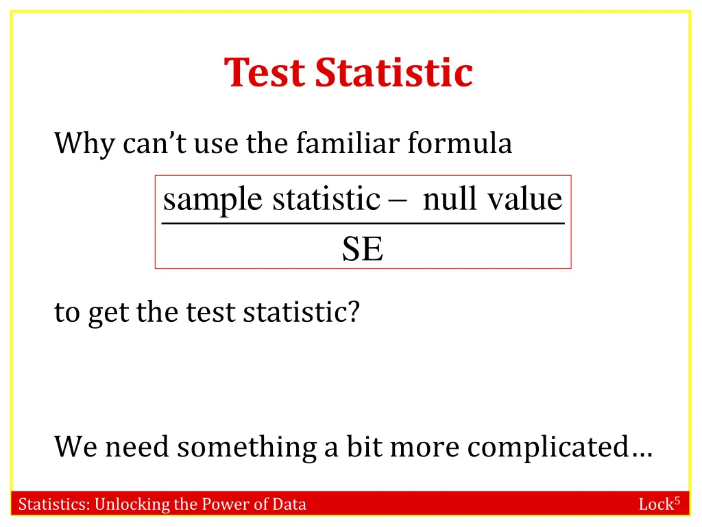 test statistic