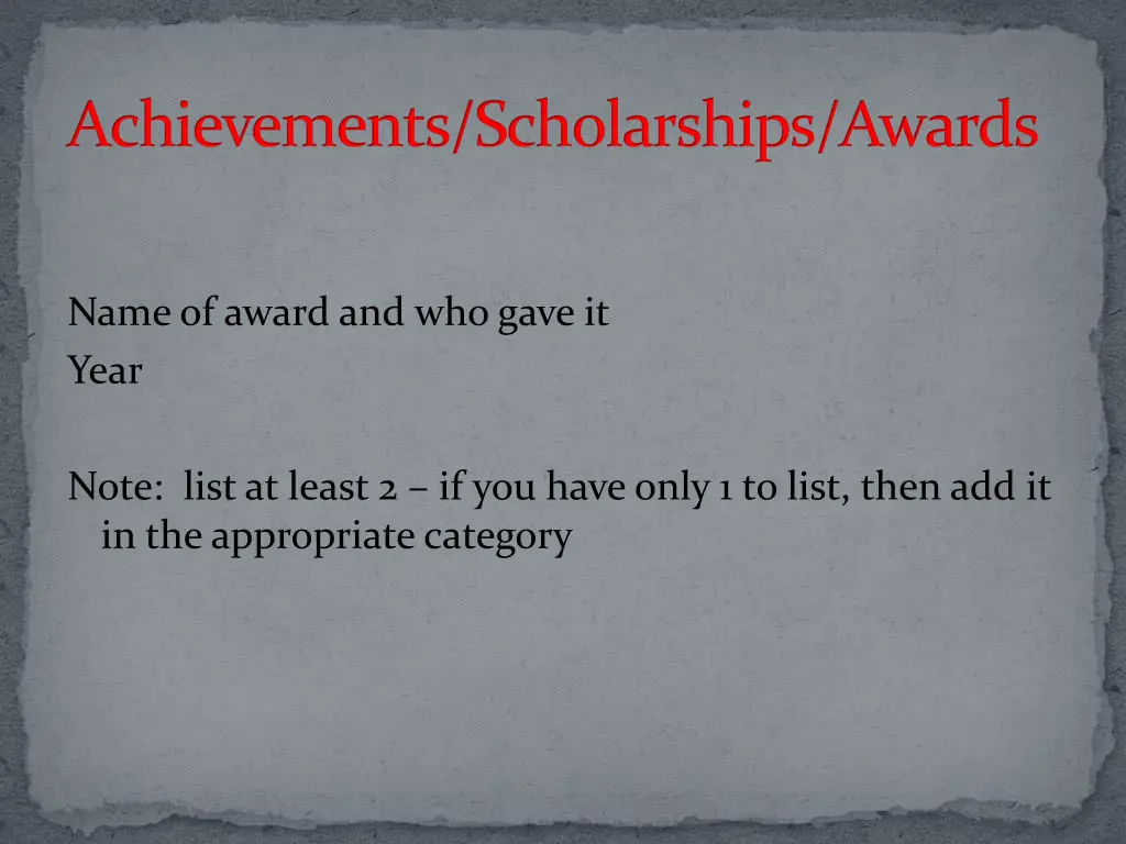 achievements scholarships awards