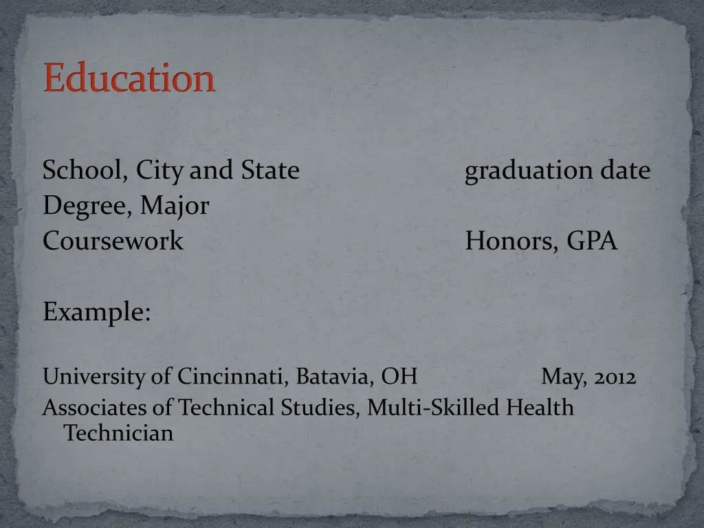 education