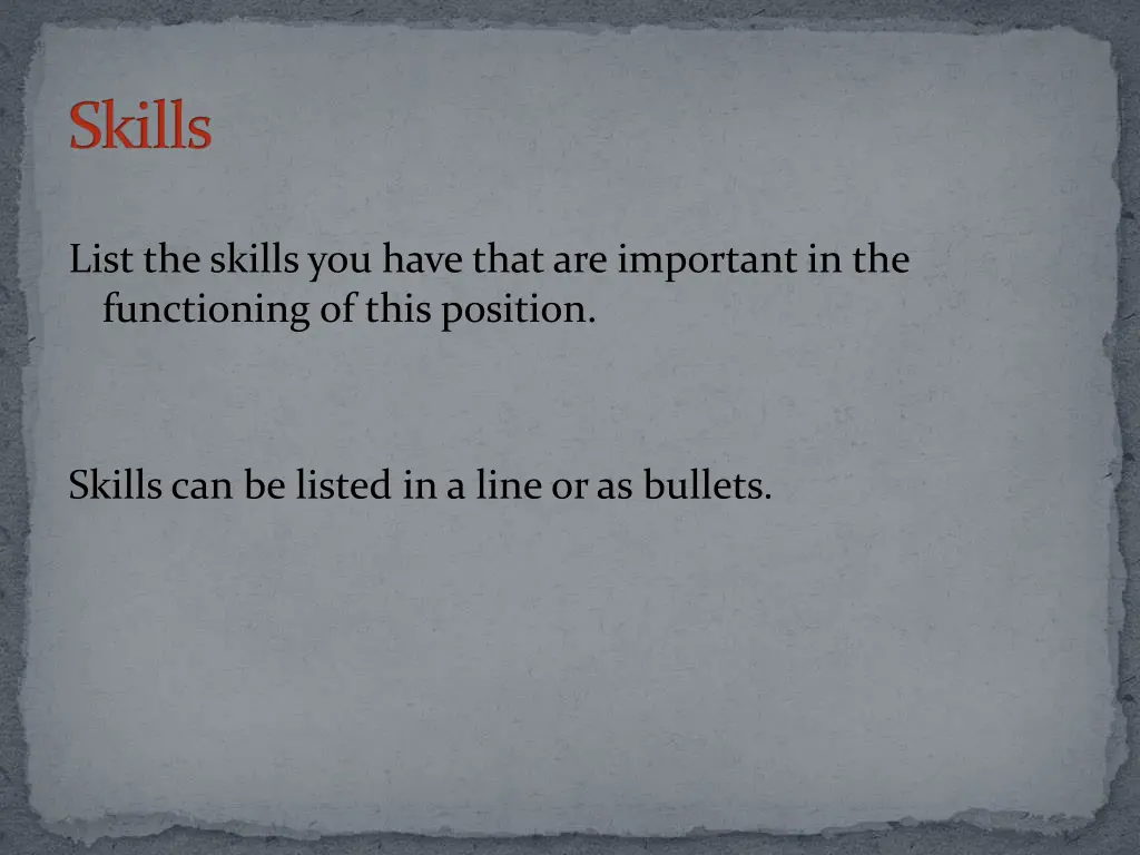 skills