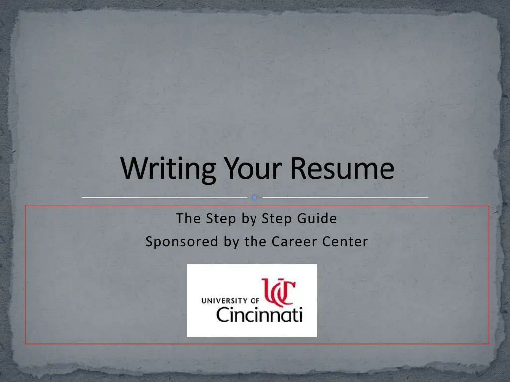 writing your resume