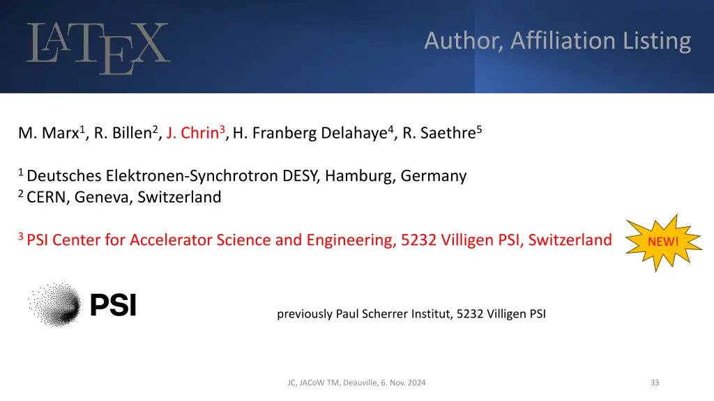 author affiliation listing 4