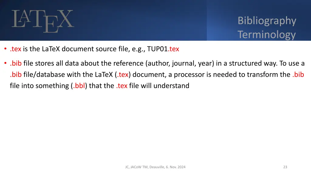 bibliography terminology 1
