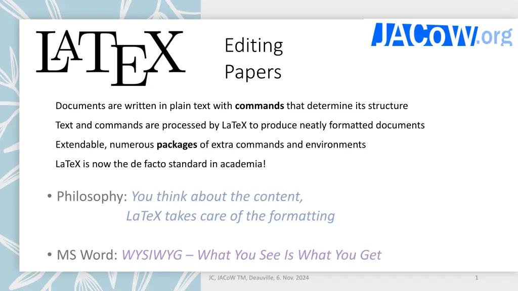 editing papers