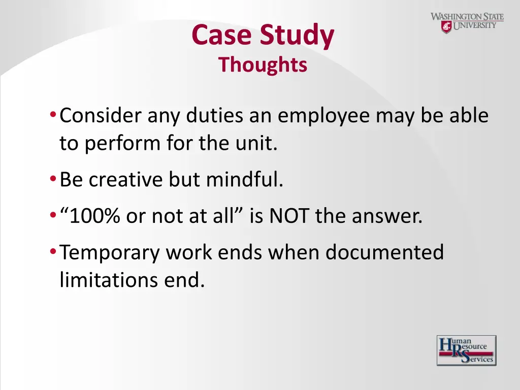 case study thoughts 1