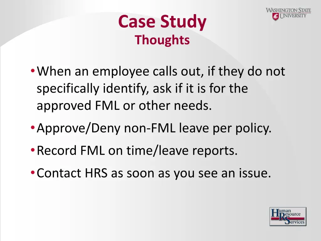 case study thoughts