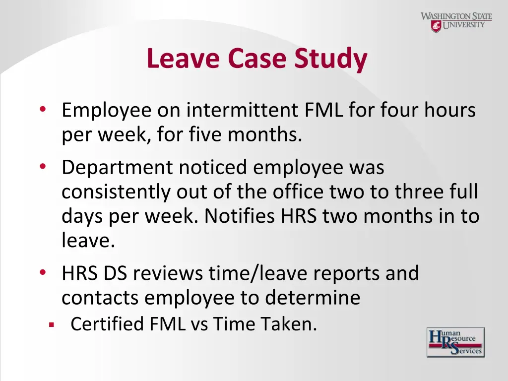 leave case study
