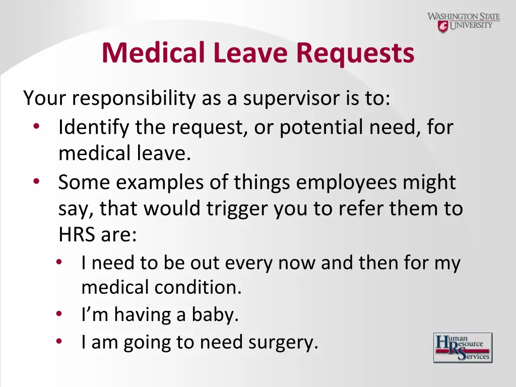 medical leave requests