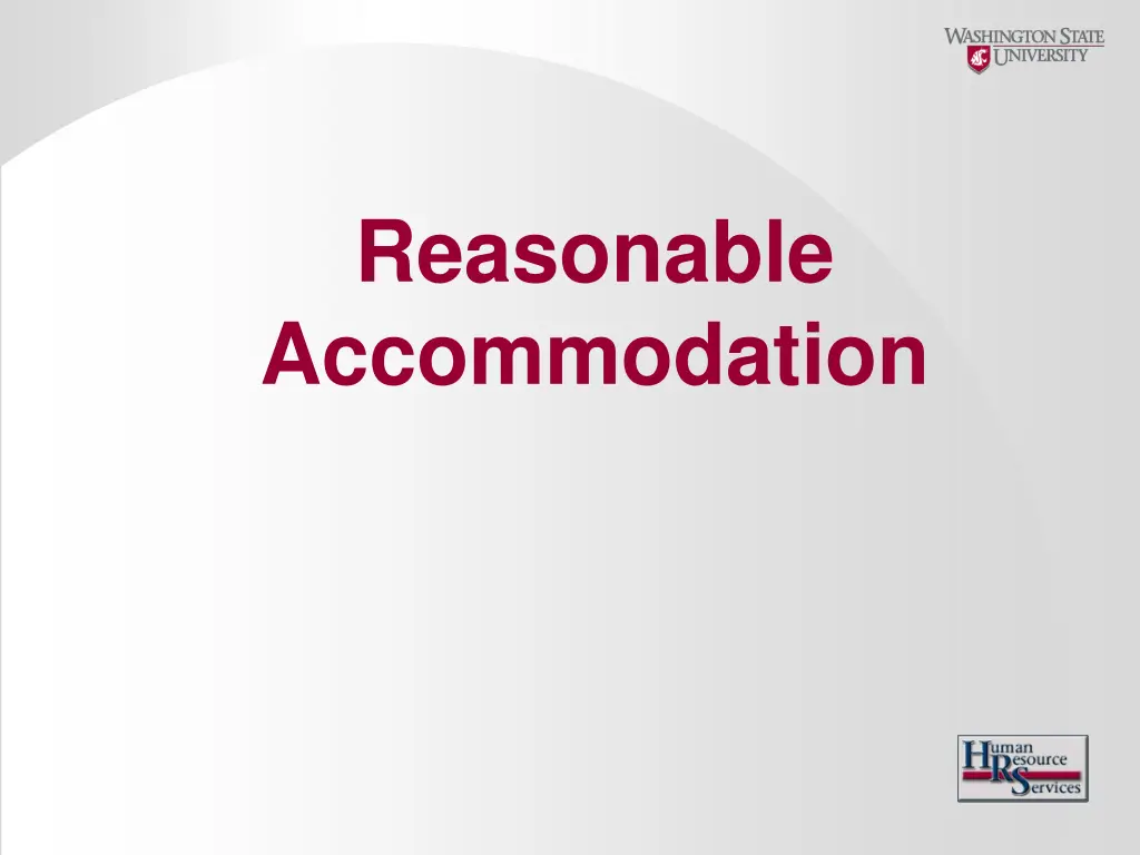reasonable accommodation