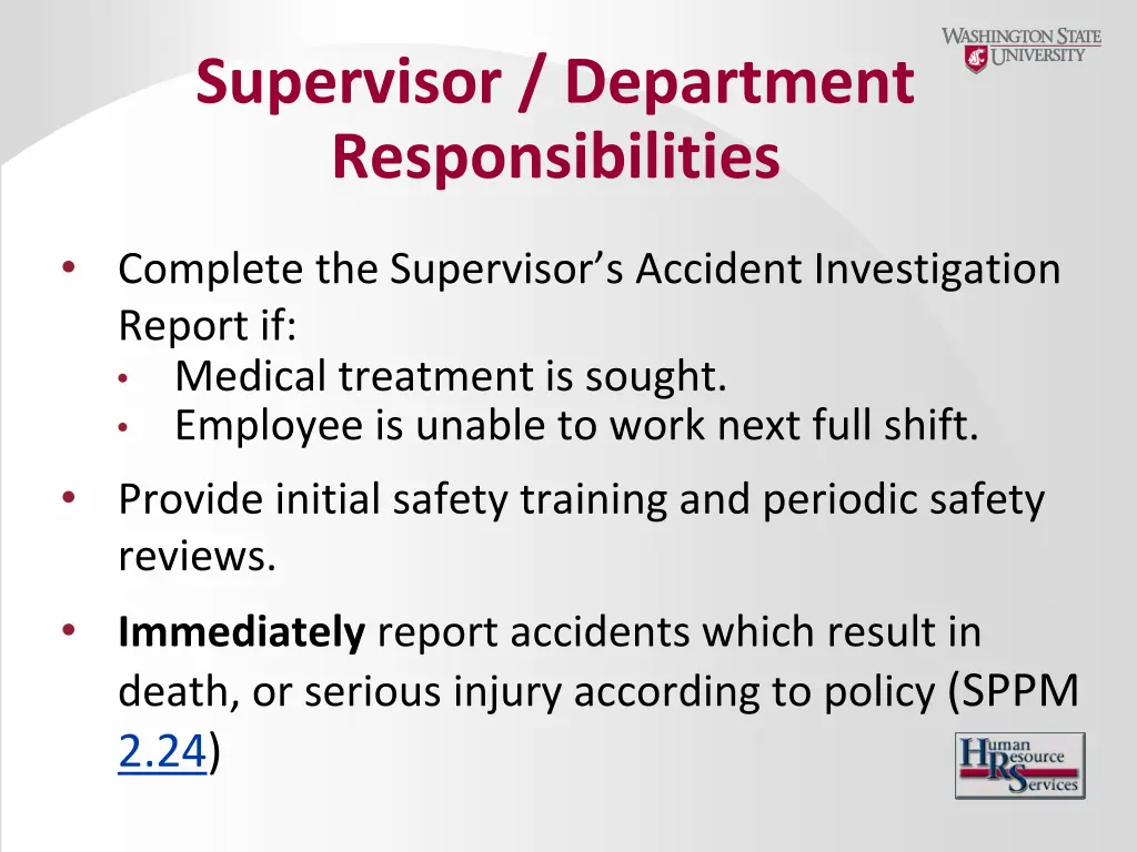 supervisor department responsibilities 1
