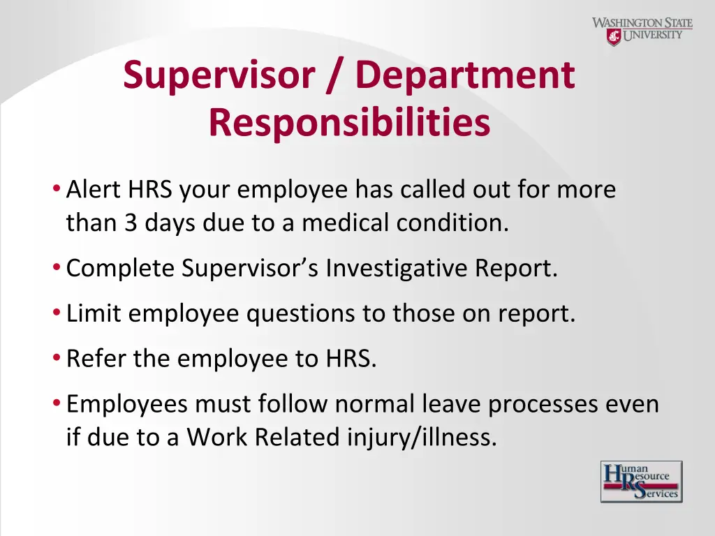 supervisor department responsibilities 2