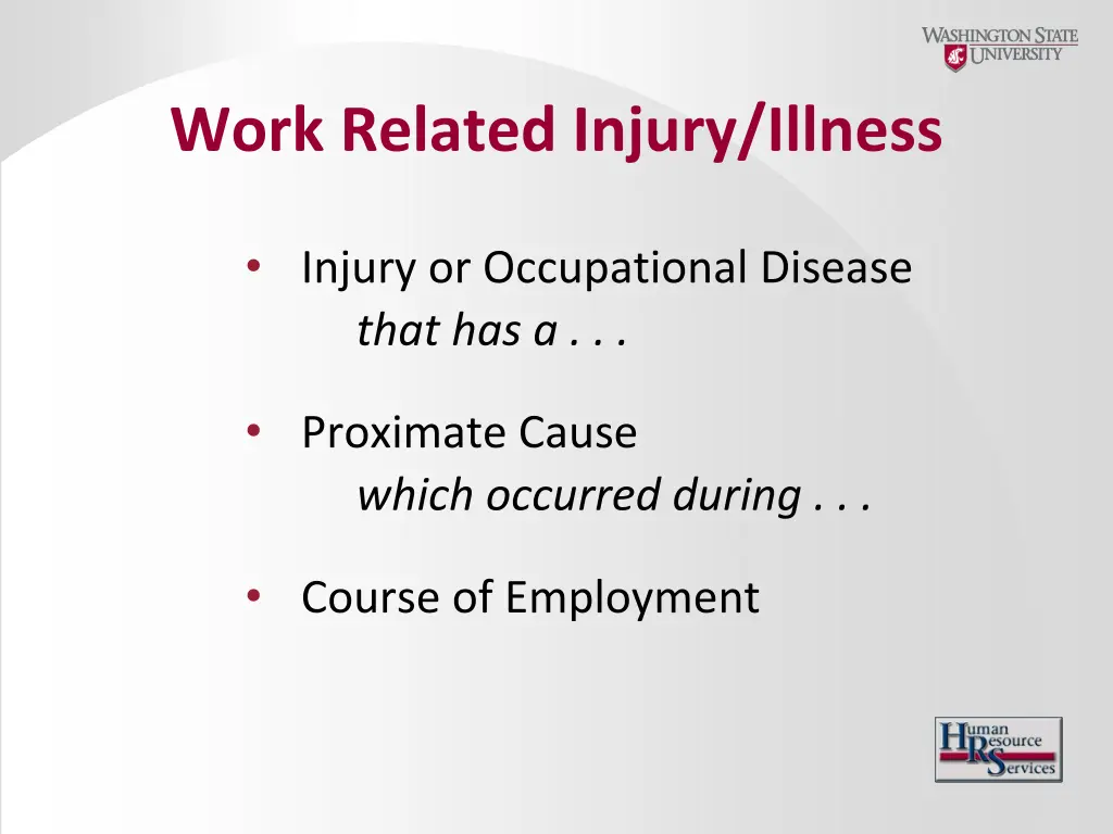 work related injury illness